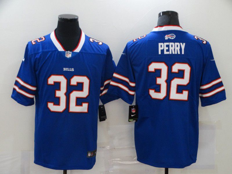 Men Buffalo Bills #32 Perry Blue Nike Vapor Untouchable Limited 2020 NFL Nike Jerseys